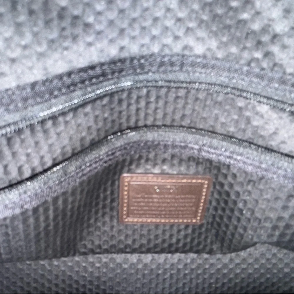 Tumi Black Nylon Travel Briefcase Tote with Leather Trim